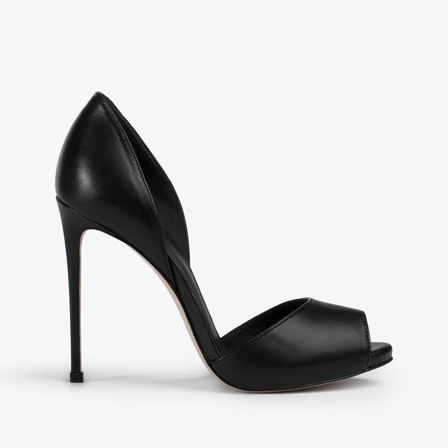 Le Silla Sandalo pelle nero Vendita Calda