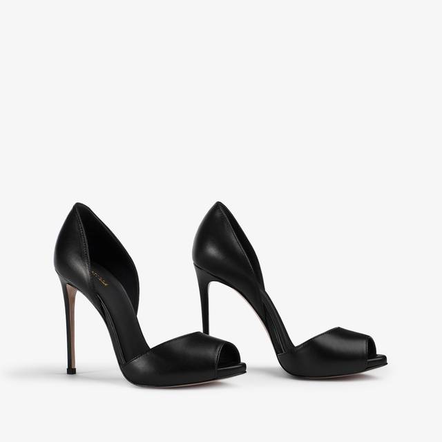 Le Silla Sandalo pelle nero Vendita Calda