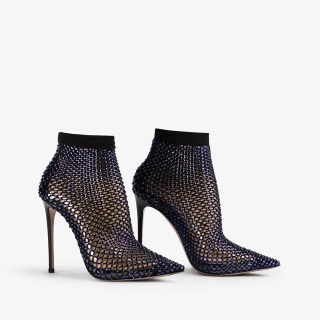 Le Silla Stivaletto calza blu midnight e Cristalli 2025
