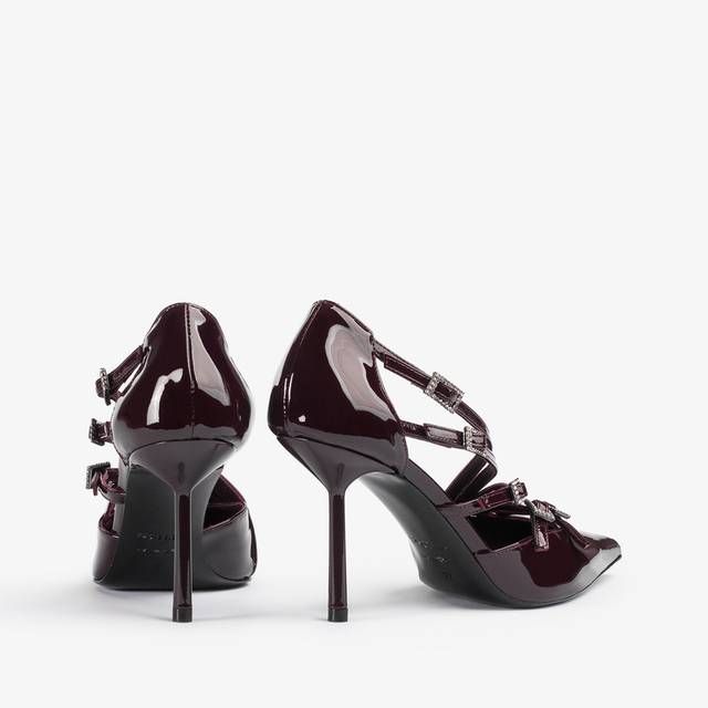 Le Silla Décolleté con listini vernice rossa cherry Shopping Online