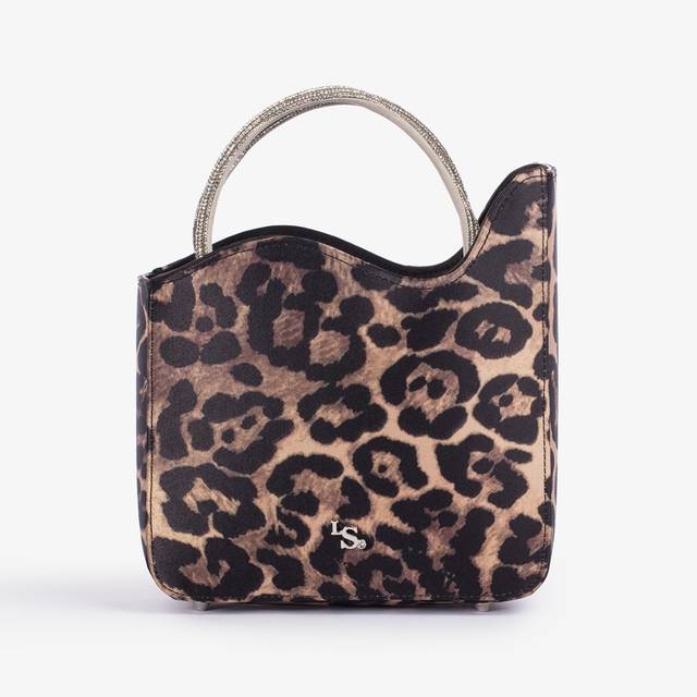 Le Silla Small bag raso leopardato e Cristalli Soddisfazione Garantita