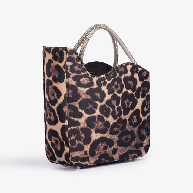 Le Silla Small bag raso leopardato e Cristalli Soddisfazione Garantita