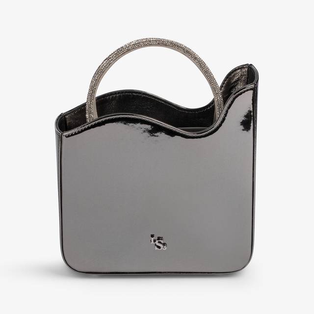 Le Silla Small bag metallizzata peltro e Cristalli Negozi Online