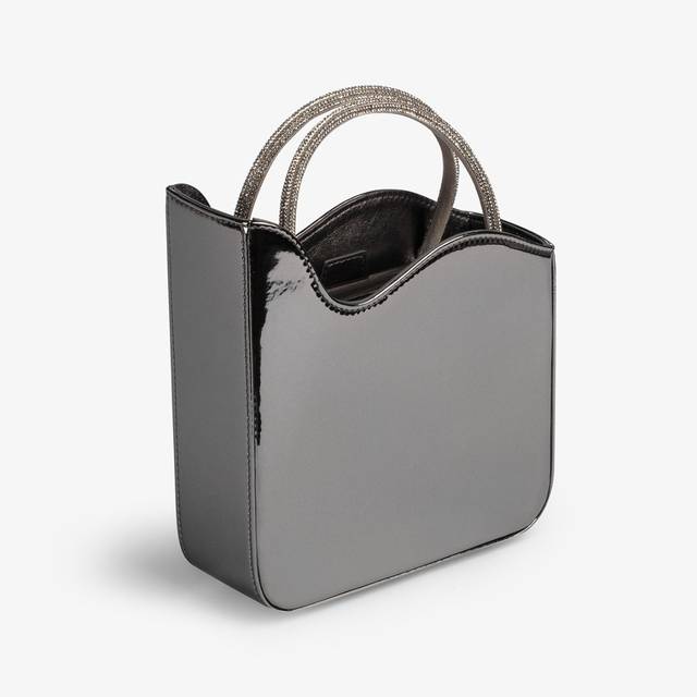 Le Silla Small bag metallizzata peltro e Cristalli Negozi Online