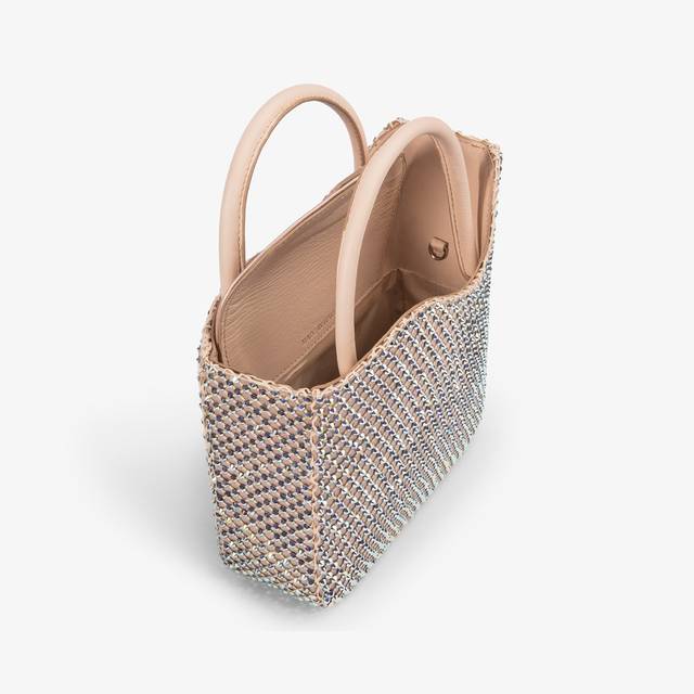 Le Silla Small bag gioiello rete nude skin e Cristalli Consegna Veloce