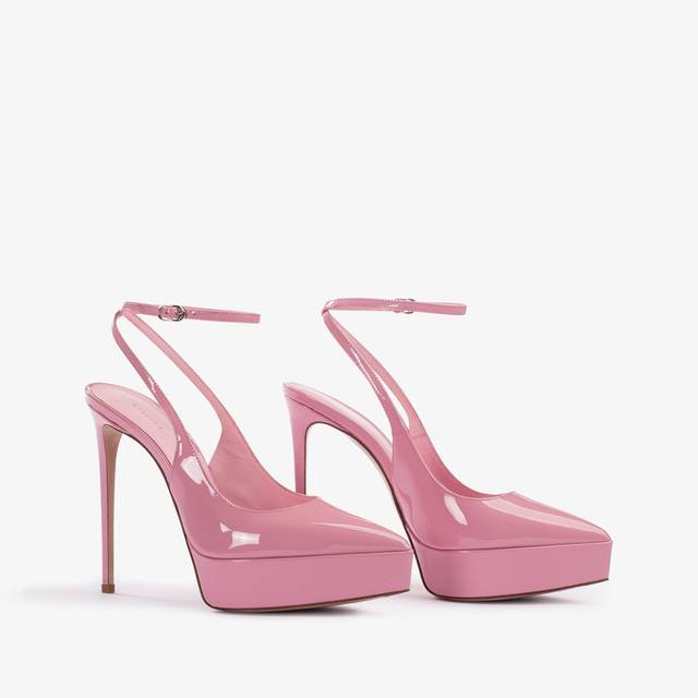 Le Silla Slingback con plateau vernice rosa dea Fino Al -60%