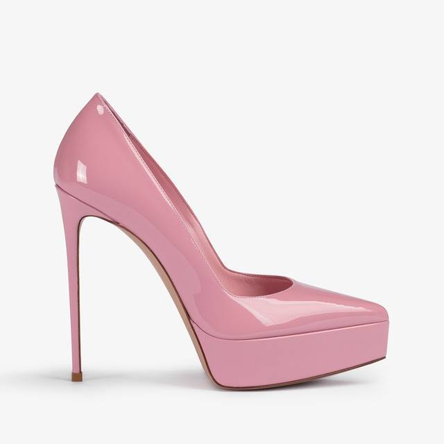 Le Silla Décolleté con plateau vernice rosa dea