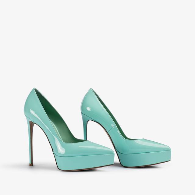 Le Silla Décolleté con plateau vernice azzurra pure water Prezzo Ridotto