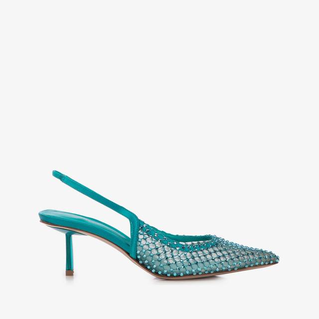 Le Silla Slingback gioiello rete verde procida Sottocosto