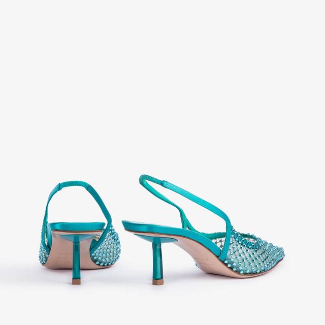 Le Silla Slingback gioiello rete verde procida Sottocosto
