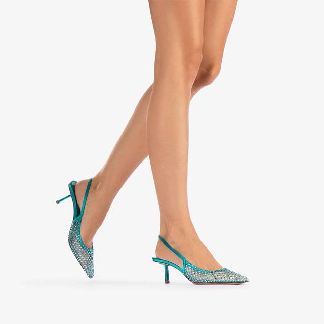 Le Silla Slingback gioiello rete verde procida Sottocosto
