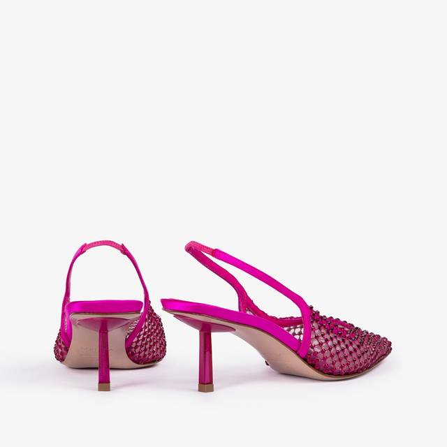 Le Silla Slingback gioiello rete fucsia bouganville Convenienza