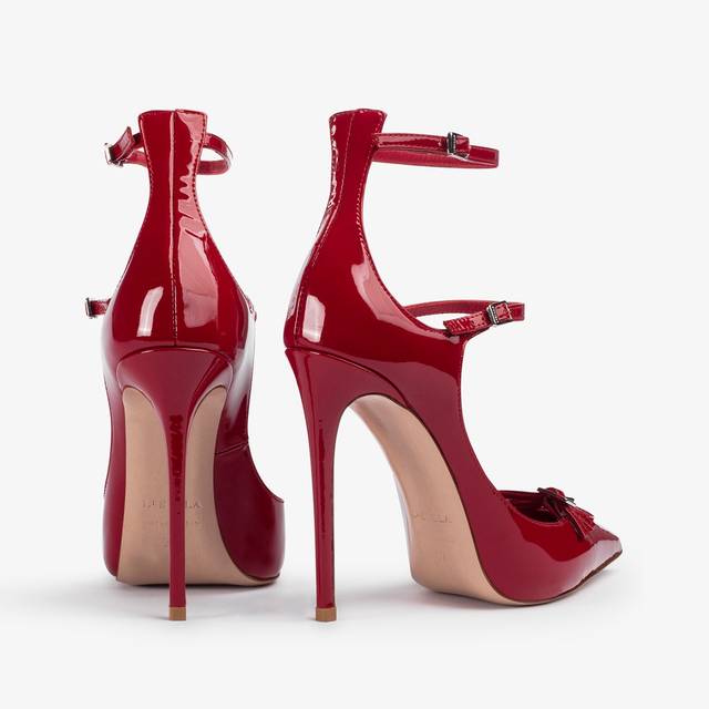 Le Silla Décolleté con listini vernice rossa Saldi