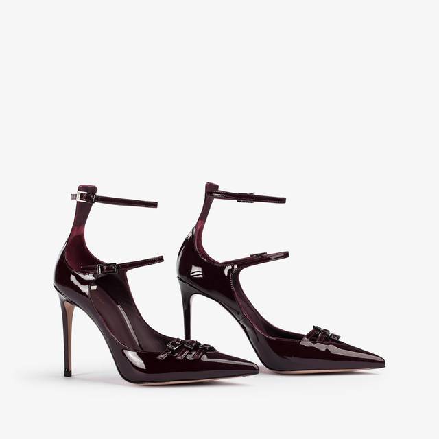 Le Silla Décolleté con listini vernice rossa cherry Prezzo di fabbrica