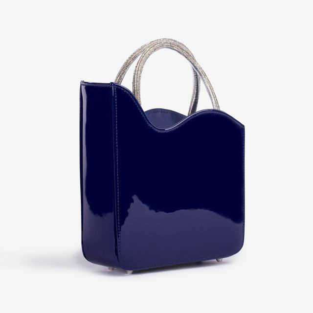 Le Silla Small bag vernice blu lazuli e Cristalli Vendite Flash