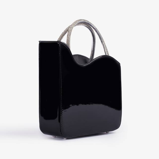 Le Silla Small bag vernice nera e Cristalli In Saldo