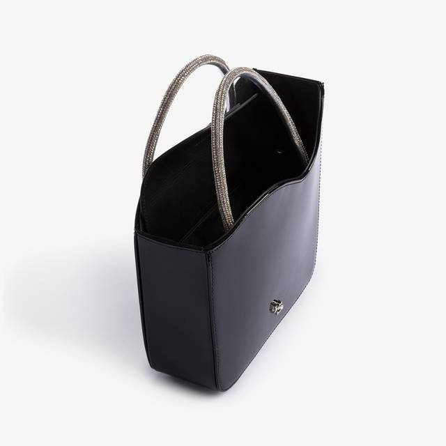 Le Silla Small bag vernice nera e Cristalli In Saldo