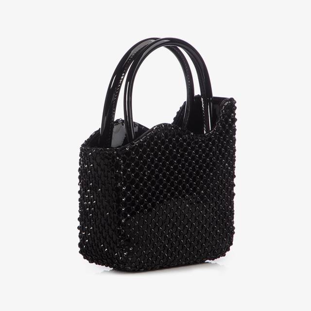 Le Silla Mini bag vernice nera jet e Cristalli Italia
