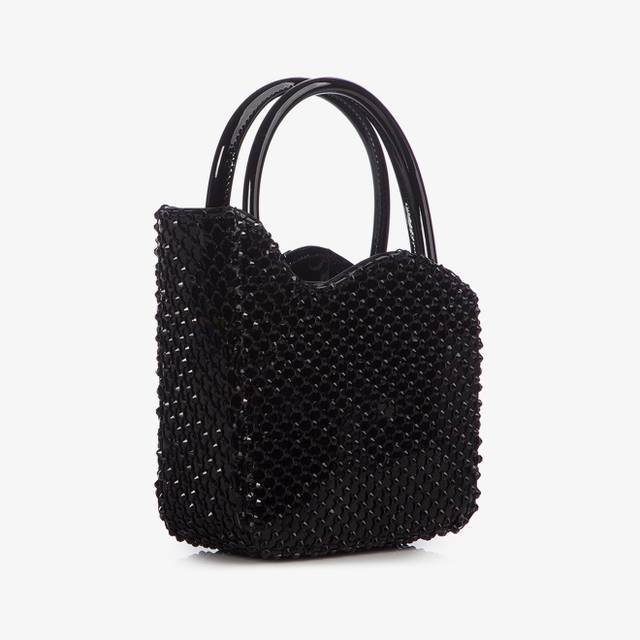 Le Silla Mini bag vernice nera jet e Cristalli Italia