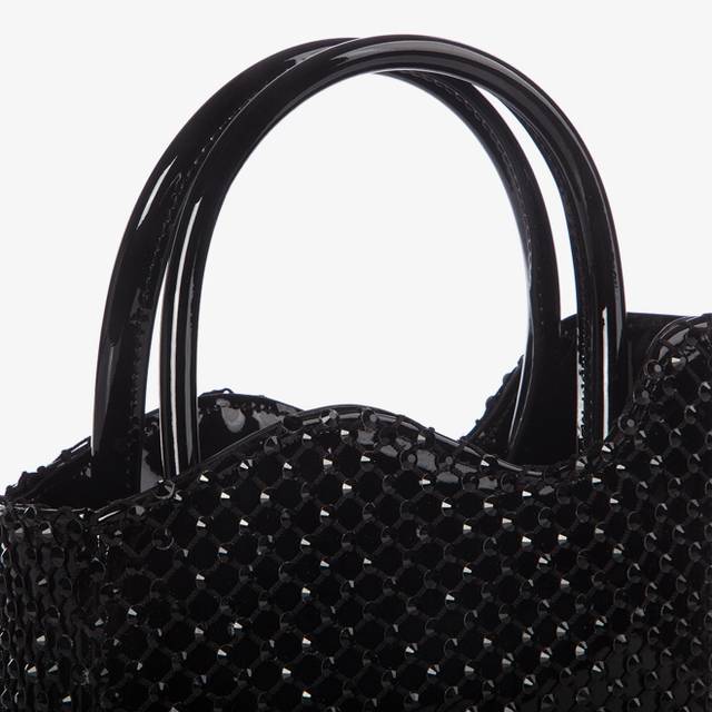 Le Silla Mini bag vernice nera jet e Cristalli Italia