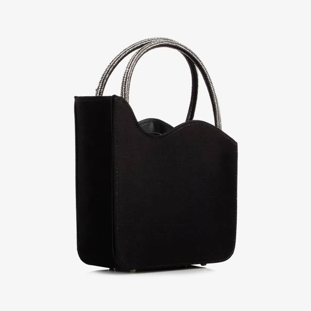 Le Silla Mini bag raso nero e Cristalli In Linea