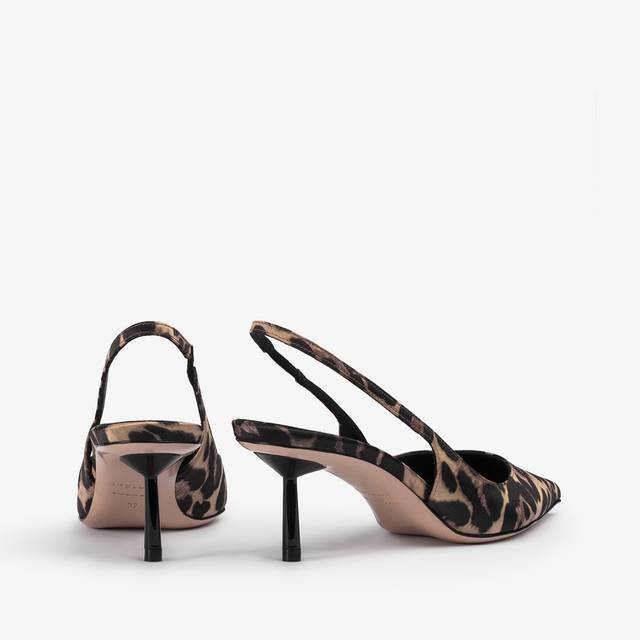 Le Silla Slingback raso stampa leopardata Affare Del Giorno