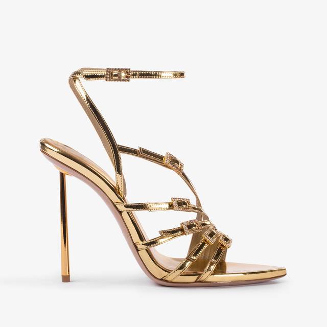 Le Silla Sandalo metallizzato oro pepita