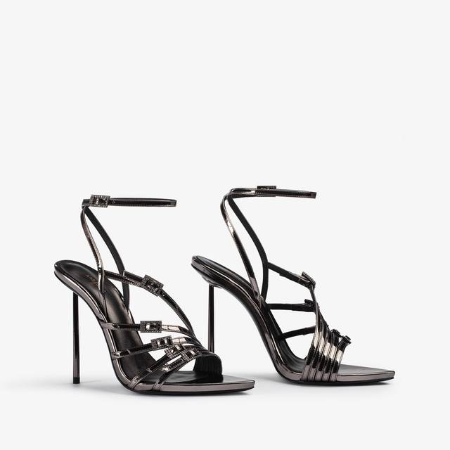 Le Silla Sandalo metallizzato peltro Sottocosto