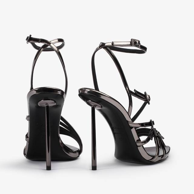 Le Silla Sandalo metallizzato peltro Sottocosto