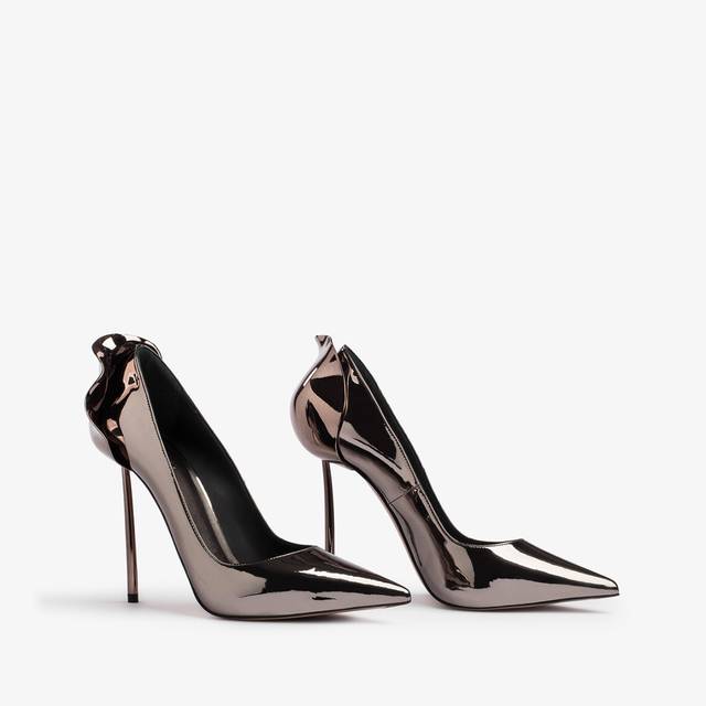 Le Silla Décolleté metallizzata peltro Convenienza