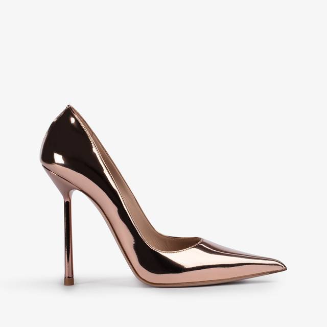 Le Silla Décolleté metallizzata oro rosa