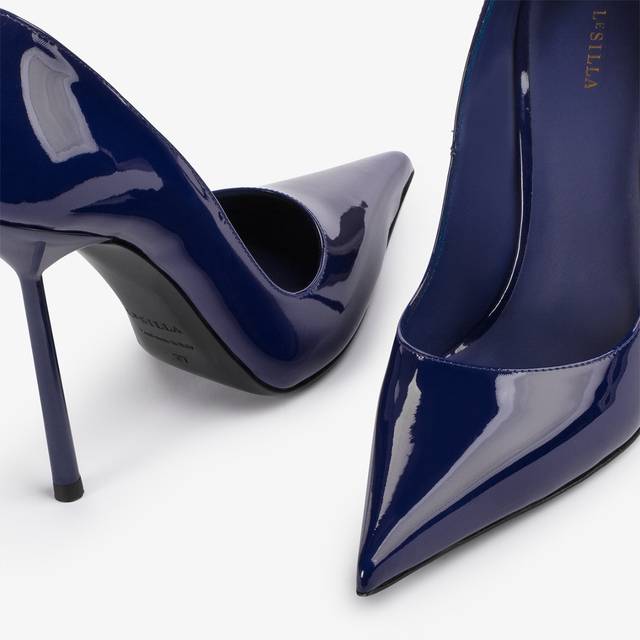 Le Silla Décolleté vernice blu lazuli Presa