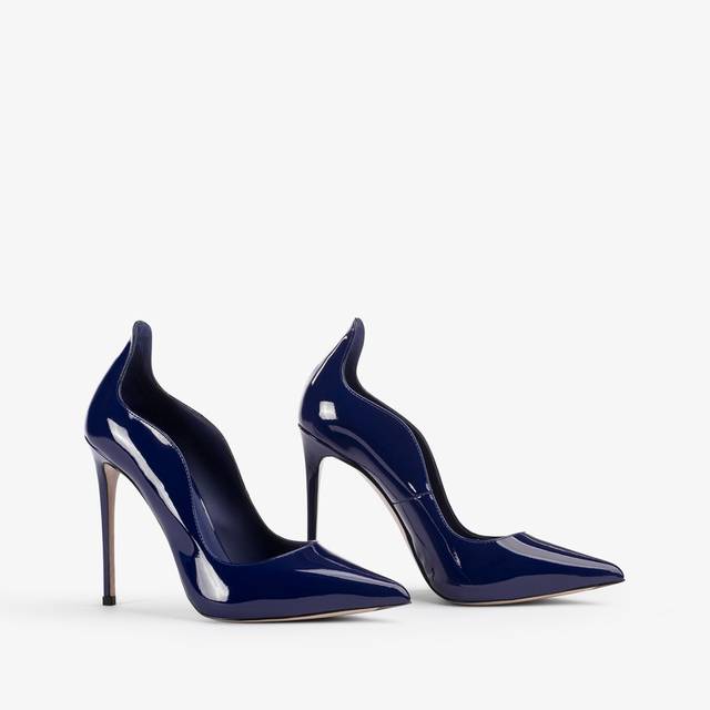 Le Silla Décolleté vernice blu lazuli Sconto