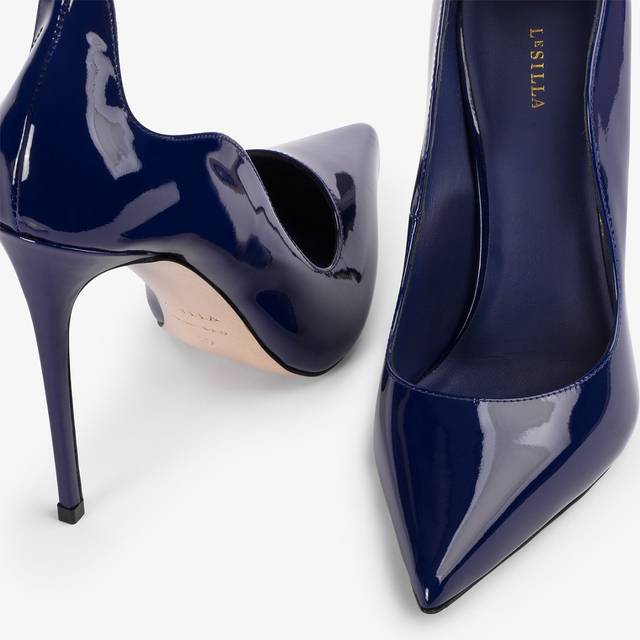 Le Silla Décolleté vernice blu lazuli Sconto