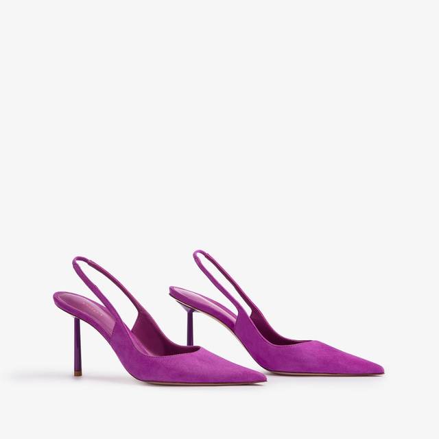 Le Silla Slingback camoscio lavanda darling Saldi Di Fabbrica