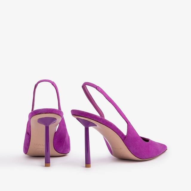 Le Silla Slingback camoscio lavanda darling Saldi Di Fabbrica