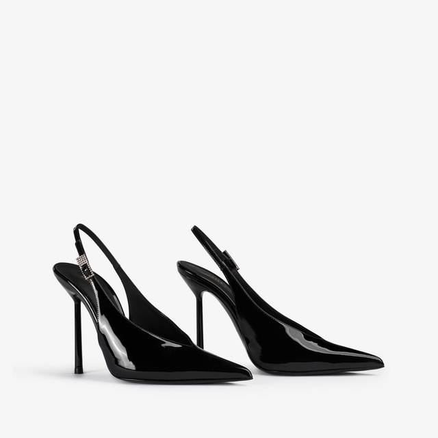 Le Silla Slingback vernice nera Nuova