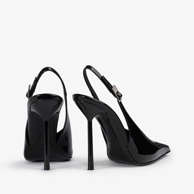 Le Silla Slingback vernice nera Nuova