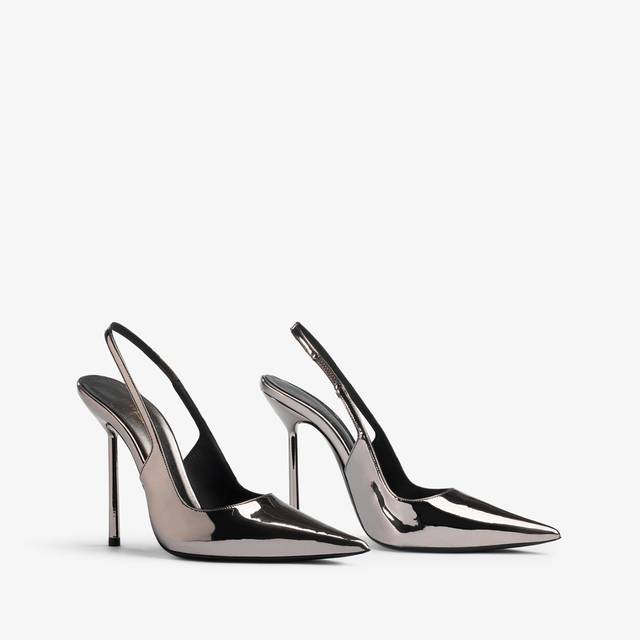 Le Silla Slingback metallizzata peltro 2025