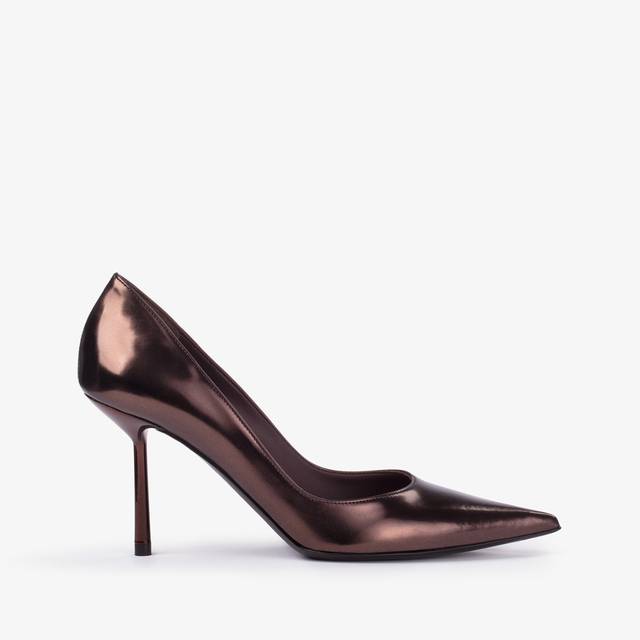 Le Silla Décolleté metallizzata marrone fondente