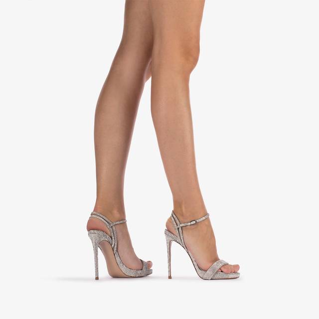 Le Silla Sandalo effetto pavé di Cristalli argento Promozione Limitata