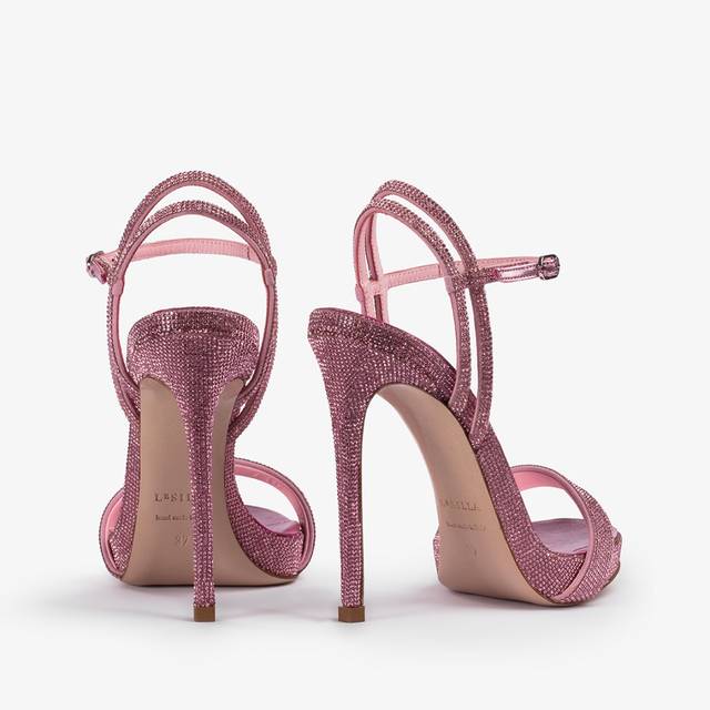 Le Silla Sandalo effetto pavé di Cristalli rosa dea Fino Al -60%