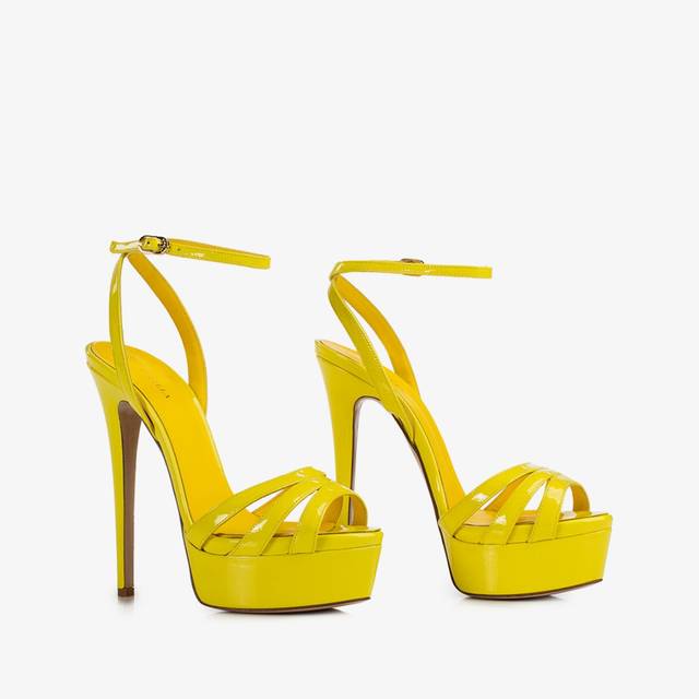 Le Silla Sandalo con plateau vernice giallo stella Affare Del Giorno