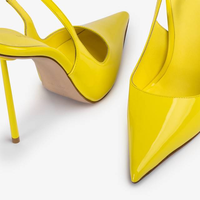 Le Silla Slingback vernice gialla stella Vendita