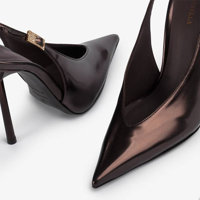 Le Silla Slingback metallizzata marrone fondente I Più Venduti