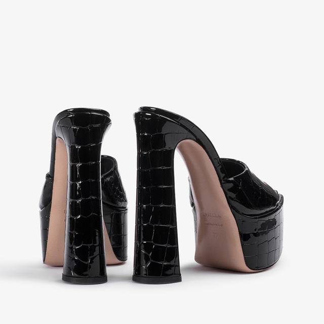 Le Silla Sandalo mule con plateau stampa cocco nero Vendite Flash