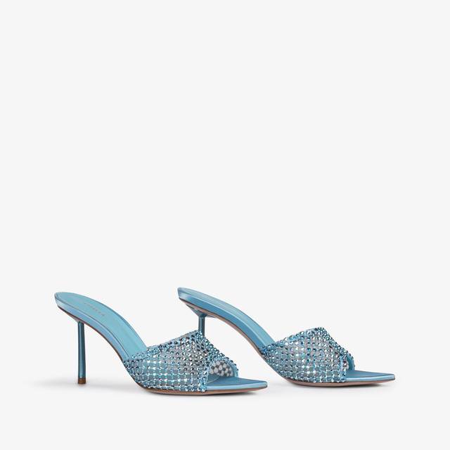 Le Silla Sandalo mule gioiello rete azzurro cielo con Cristalli 2025