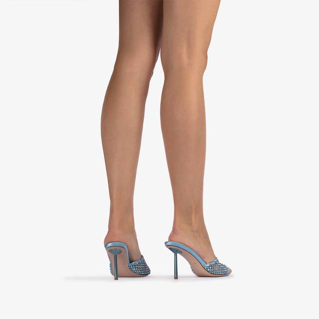 Le Silla Sandalo mule gioiello rete azzurro cielo con Cristalli 2025