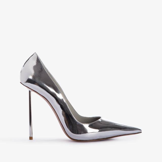 Le Silla Décolleté metallizzata argento Italy