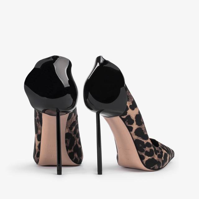 Le Silla Décolleté raso stampa leopardata Pezzi Unici